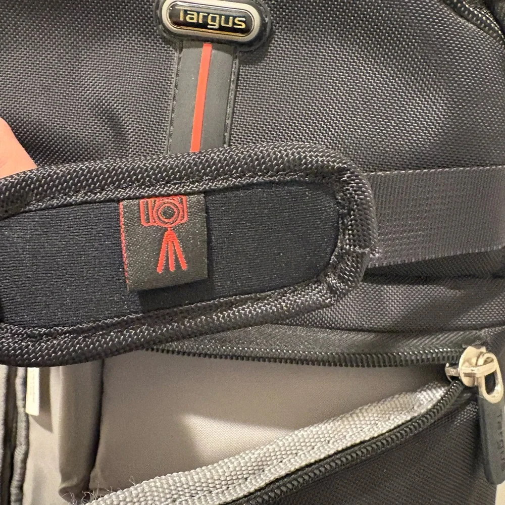 Targus Black Camera Backpack with Red Accent